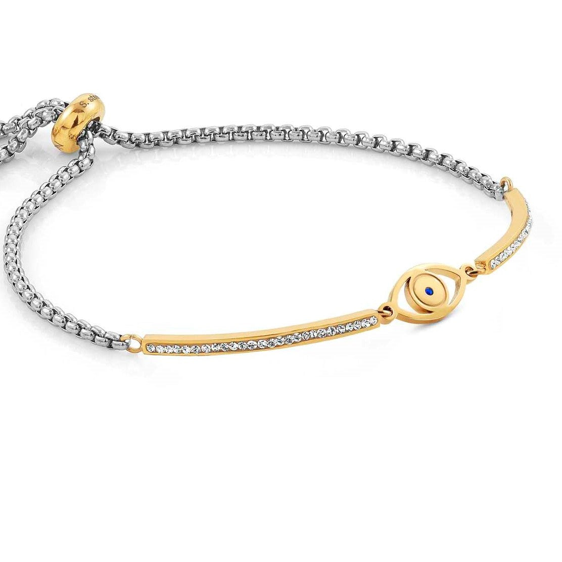 Milleluci Bracelet, Steel CZ, Gold Colour EYE 028006/056