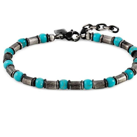 INSTINCT,bracelet S/Steel & Stones.vintage,TORQUOISE 027921/033