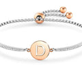 MILLELUCI bracelet S/steel,CZ, LETTER D 028007/004