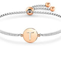 MILLELUCI bracelet S/steel,CZ, LETTER T 028007/020