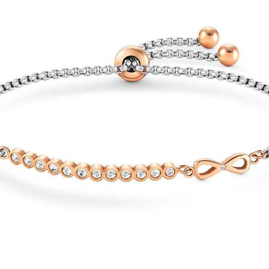 MILLELUCI bracelet,S/Steel,CZ,ROSEGOLD Col. Infinity 028009/024