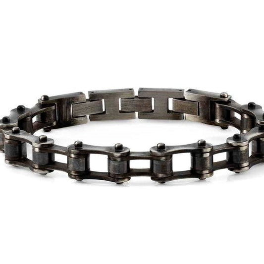 BEYOND LARGE steel bracelet.Bike Ch.Vintage Black 028919/050