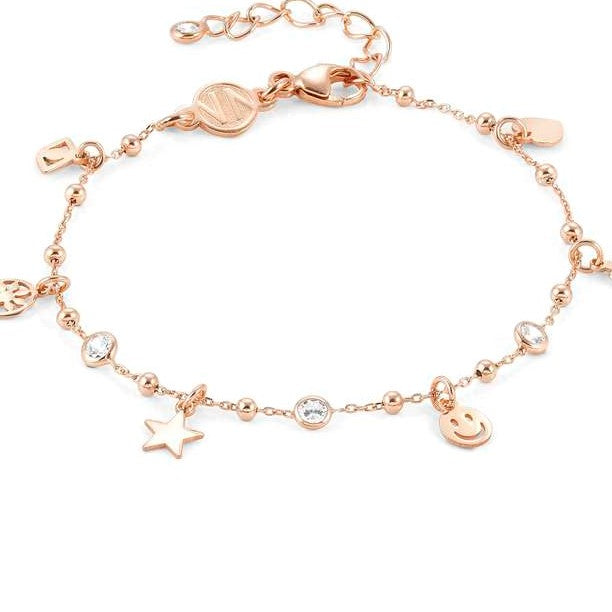 MELODIE bracelet ed, HAPPY, 925 silver,cz,Mixed LIFE Rose gold. 147720/075