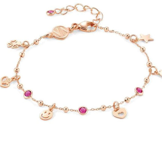 MELODIE bracelet ed, HAPPY, 925 silver, cz ,Mixed FAMILY Rose gold 147720/078