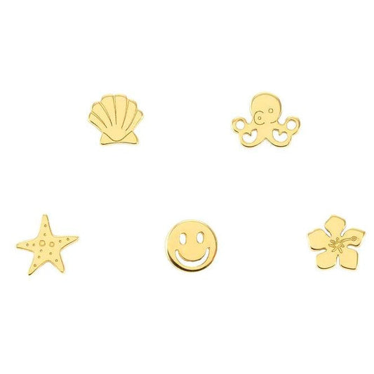 MELODIE earrings kit ed, HAPPY,925 silver,cz,Mixed MARINA Yellow gold 147722/082