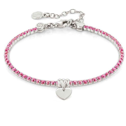 CHIC & CHARM bracelet ed,COLORS, 925 silver CZ,PINK heart 148611/026