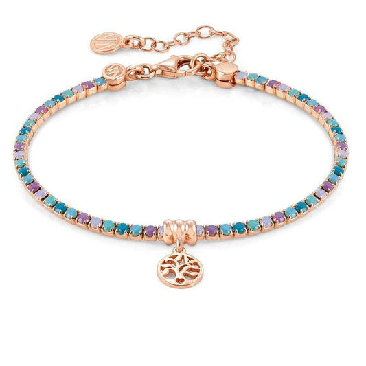 CHIC & CHARM bracelet ed,COLORS ,925 silver,cz ROSEGOLD MIXED Life Tree 148612/033