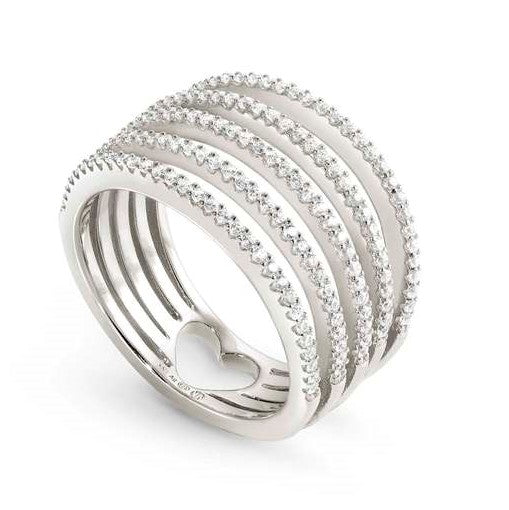 LOVELIGHT ring in 925 silver and cubic zirconia (RICH) (008_WHITE Silver finish-008_Size17)