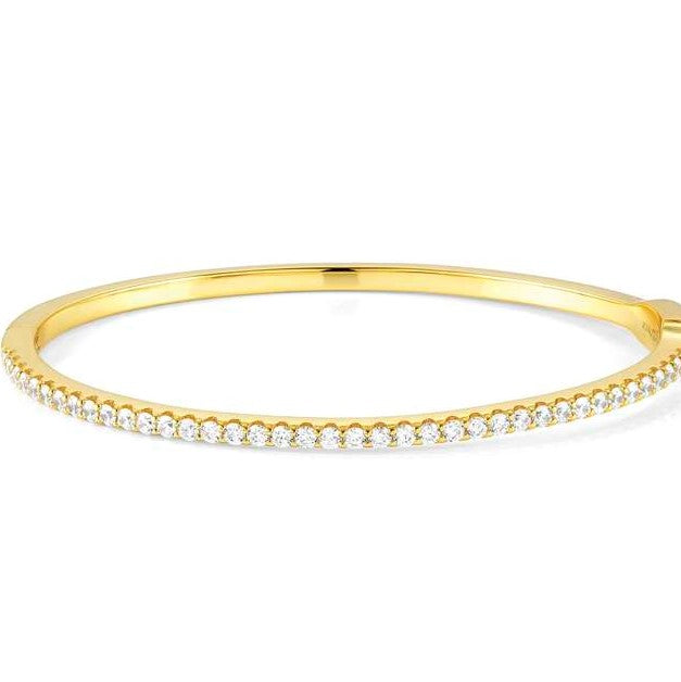 LOVELIGHT bracelet in 925 silver and cz (SMALL HARD) (E) (014_WHITE Fin, Yellow gold)