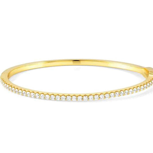 LOVELIGHT bracelet in 925 silver and cz (SMALL HARD) (E) (014_WHITE Fin, Yellow gold)
