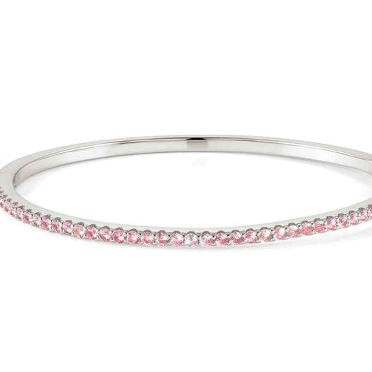 LOVELIGHT bracelet in 925 silver and cz (SMALL HARD) (E) (017_PINK Fin, Silver)