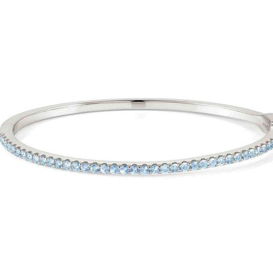 LOVELIGHT bracelet in 925 silver and cz (SMALL HARD) (E) (019_LIGHT BLUE Fin, Silver)