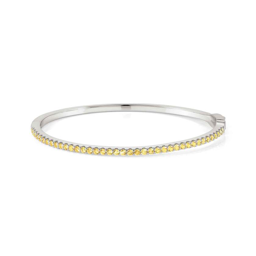 LOVELIGHT bracelet in 925 silver and cz (SMALL HARD) (E) (021_YELLOW Fin, Silver)