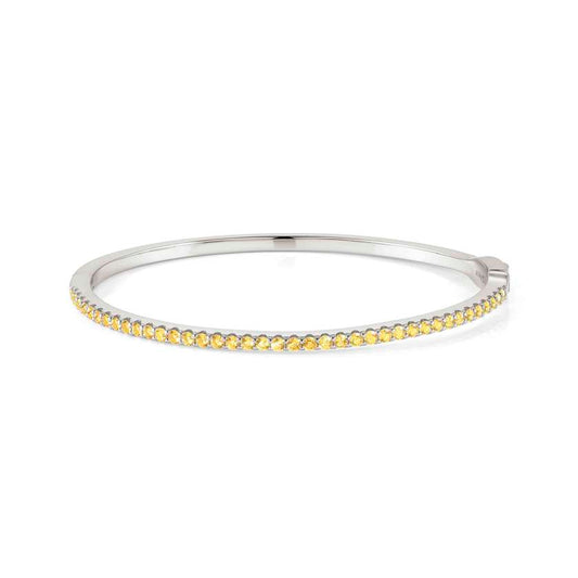 LOVELIGHT bracelet in 925 silver and cz (SMALL HARD) (E) (021_YELLOW Fin, Silver)