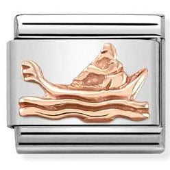 430106/23 Classic RELIEF SYMBOLS S/steel Bonded Rose Gold Gondola