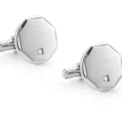 STRONG cufflinks ed. DIAMOND, steel, SATIN WHITE diamond 028306/008