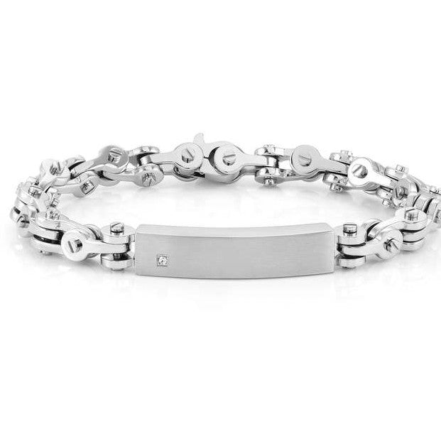 STRONG bracelet ed. DIAMOND, steel, WHITE diamond BIKE MEDIUM 028318/036