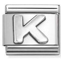 330113/11 Classic LETTER K  S/steel. 925 silver
