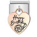 431803/06 Classic  steel, 9ct gold Heart Happy birthday