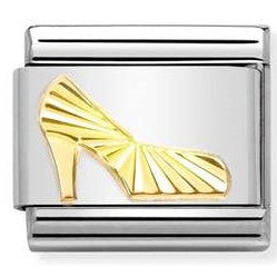 030149/49 Classic, steel, 18k gold Diamond-coated shoe