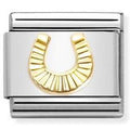 030149/53 Classic, steel, 18k gold Diamond-coated horseshoe