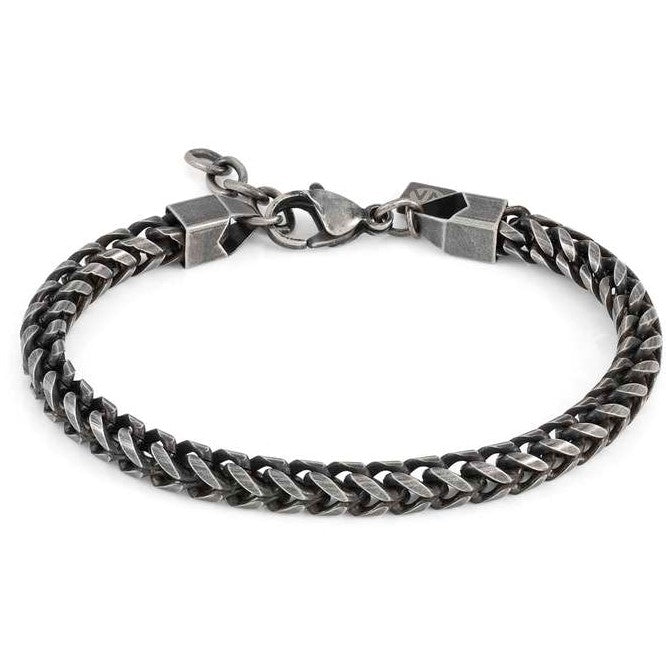 B-YOND steel bracelet FISHBONE Vintage Black