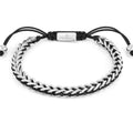 B-YOND bracelet, steel, nautical cord FISHBONE Steel