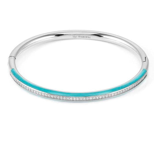 DRUSILLA bracelet, steel, CZ,  enamel LARGE RIGID