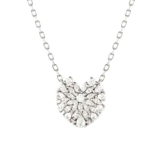 RAYOFLIGHT necklace in 925 silver CZ Heart