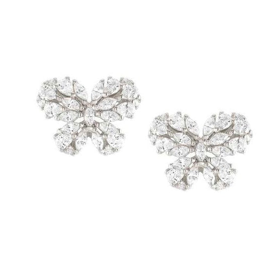 RAYOFLIGHT earrings in 925 silver and cubic zirconia Butterfly