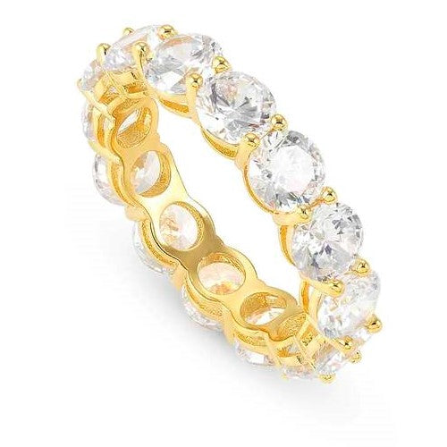 CHIC & CHARM JOYFUL ed. ring in 925 silver and cz (LARGE) Yellow Gold Size17