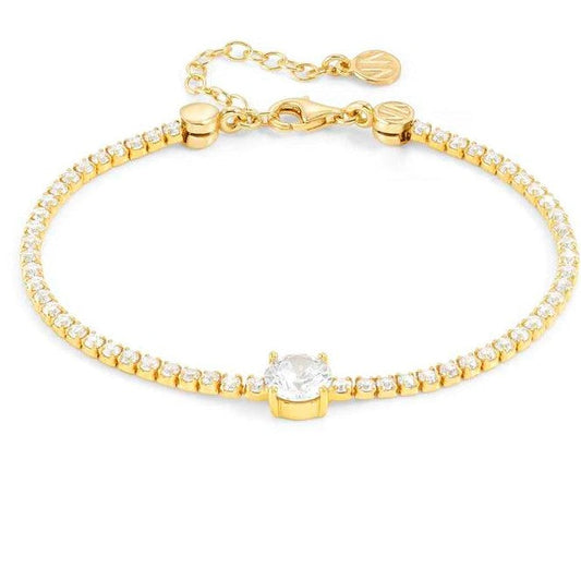 CHIC & CHARM JOYFUL ed. bracelet in 925 silver and cz (CENTRAL) Yellow Gold