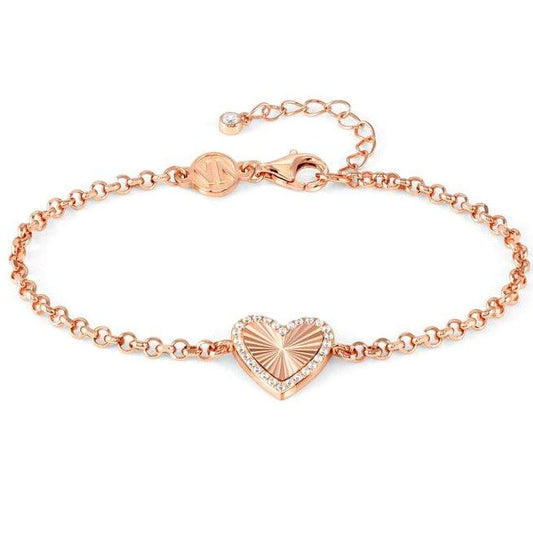 TRUEJOY bracelet in 925 silver and cubic zirconia Rose Gold Heart
