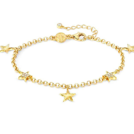 TRUEJOY bracelet in 925 silver, CZ (RICH) Gold Star