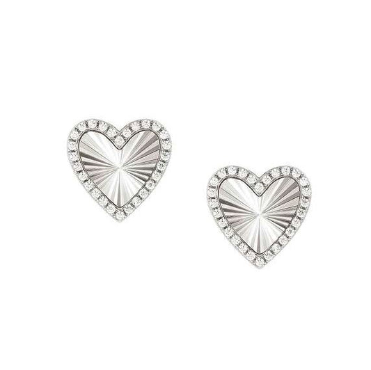 TRUEJOY earrings in 925 silver CZ Heart