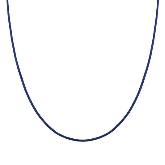 SEIMIA necklace ed. CANDY in 925 silver and fabric BLUE