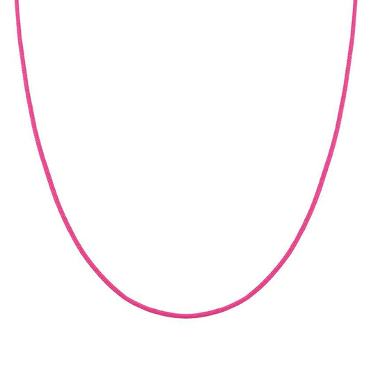 SEIMIA necklace ed. CANDY in 925 silver and fabric FUCHSIA