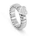 XTE XSMALL ring ed. LIFE ,steel . CZ Heart