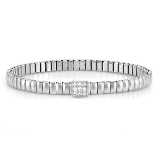 XTE XSMALL bracelet ed. LIFE in steel and cubic zirconia Square
