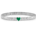 XTE XSMALL bracelet ed. LIFE in steel and stone Malachite heart