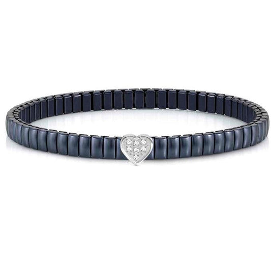 XTE XSMALL bracelet ed. LIFE in steel and cz fin. BLUE Heart