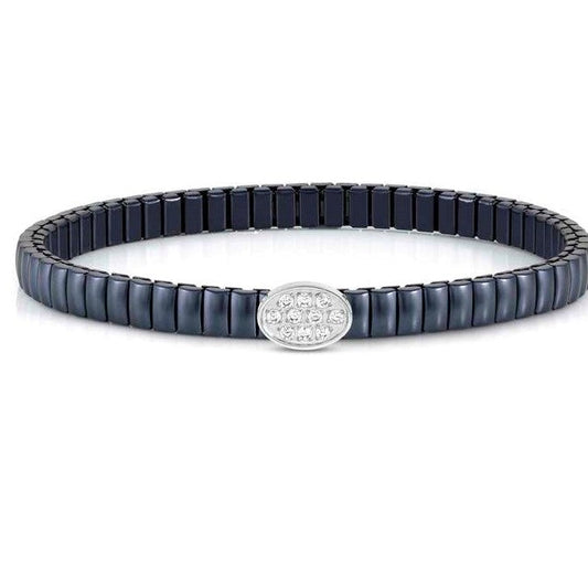 XTE XSMALL bracelet ed. LIFE in steel and cz fin. BLUE Oval
