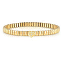 XTE XSMALL bracelet ed. LIFE in steel and cz fin. YELLOW GOLD Heart