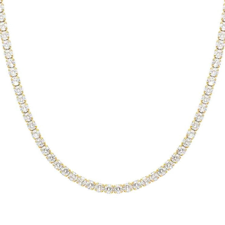 CHIC & CHARM JOYFUL ed. necklace in 925 silver and cz (E) Yellow Gold