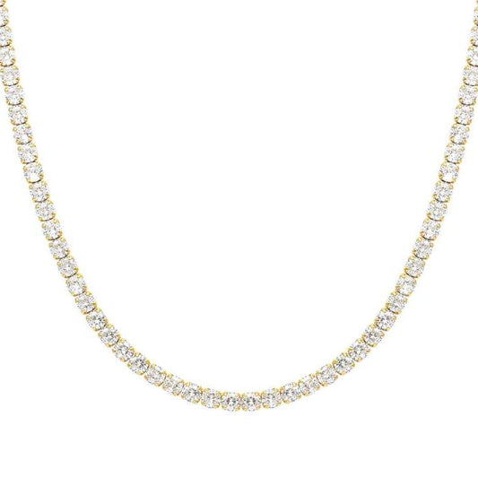 CHIC & CHARM JOYFUL ed. necklace in 925 silver and cz (E) Yellow Gold