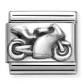 330101/69 Classic OXIDIZED ,steel,925  silver Motorbike