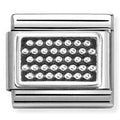 330102/60 Classic PLATES steel, 925 silver Striped dots