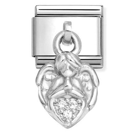 331800/33 Classic CHARMS  steel , 925 sterling silver Angel with heart