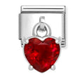 331812/13 Classic CHARMS CZ steel, 925  silver