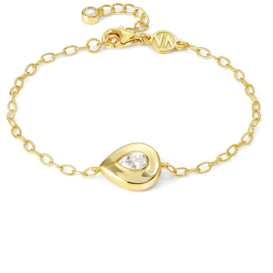 DOMINA bracelet, 925 silver,CZ fin. YELLOW GOLD Drop 240401/015